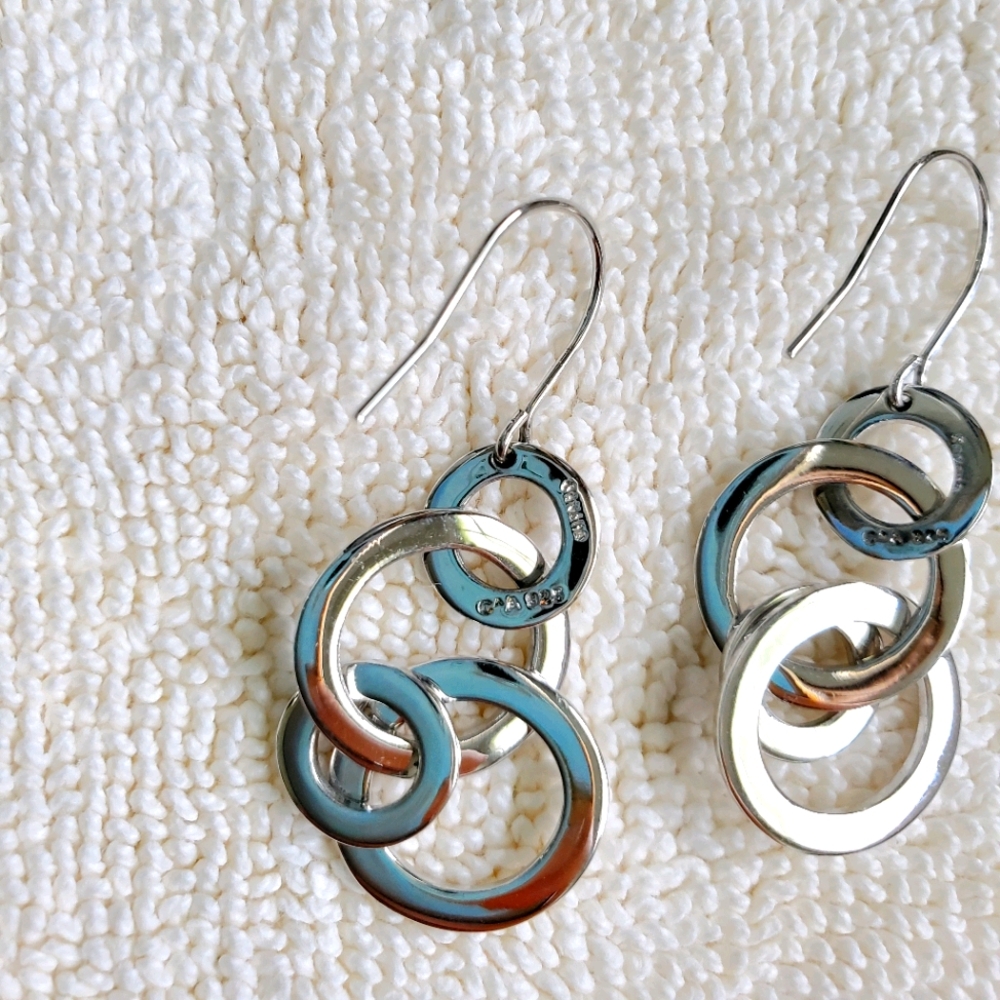 Silver earrings solid